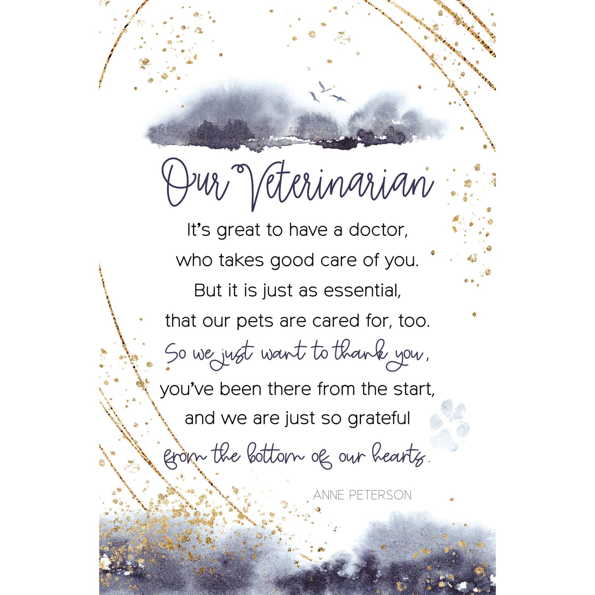 Our Veterinarian Inspirational Wood Plaque